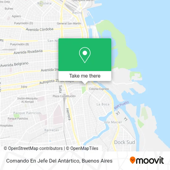 Mapa de Comando En Jefe Del Antártico