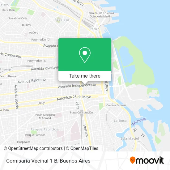 Mapa de Comisaría Vecinal 1-B
