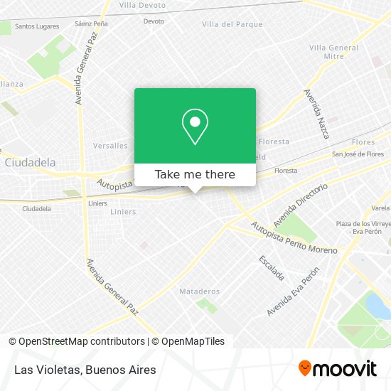 Las Violetas map