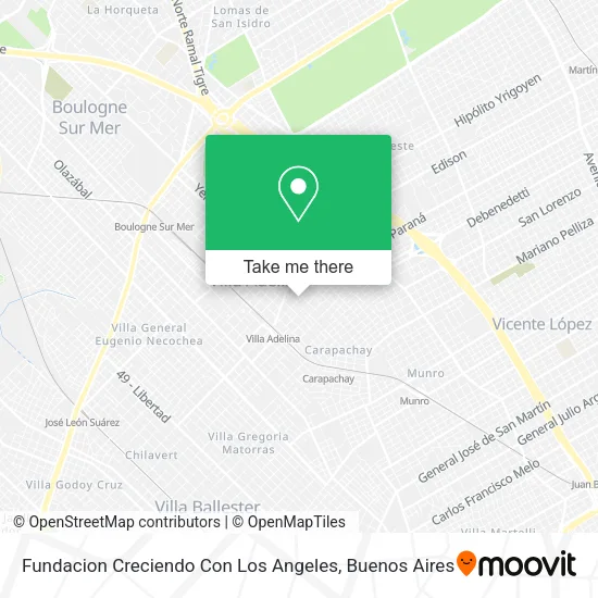 Fundacion Creciendo Con Los Angeles map