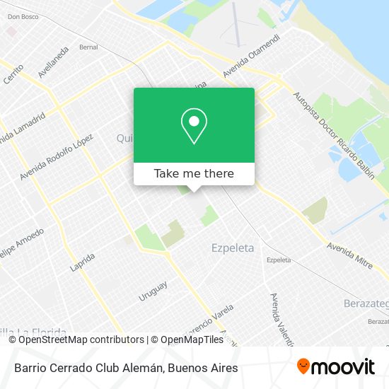 Mapa de Barrio Cerrado Club Alemán