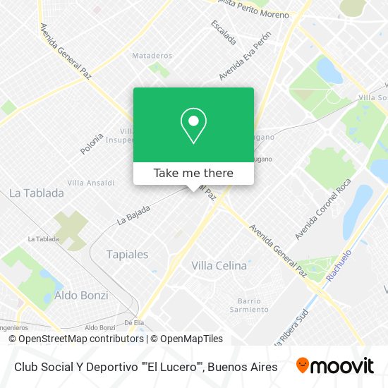 Mapa de Club Social Y Deportivo ""El Lucero""