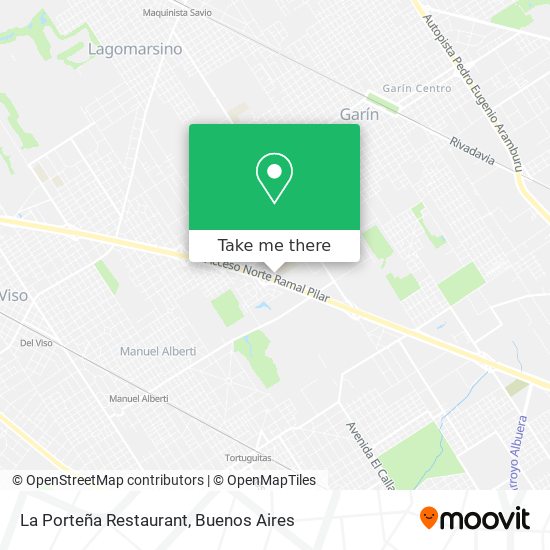 Mapa de La Porteña Restaurant