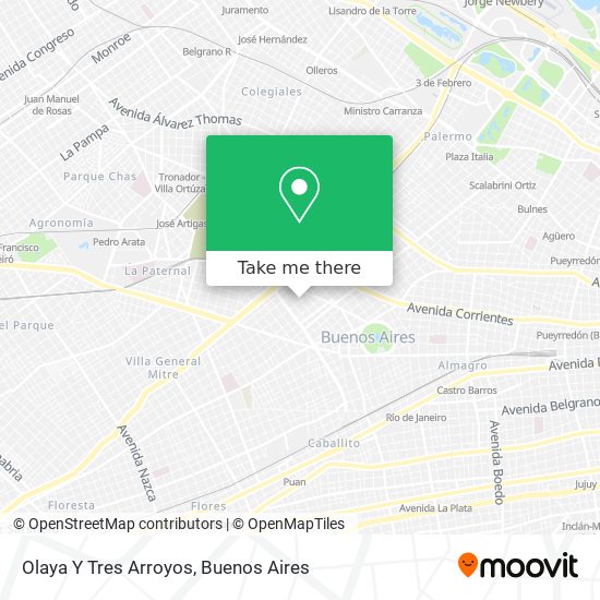 Olaya Y Tres Arroyos map