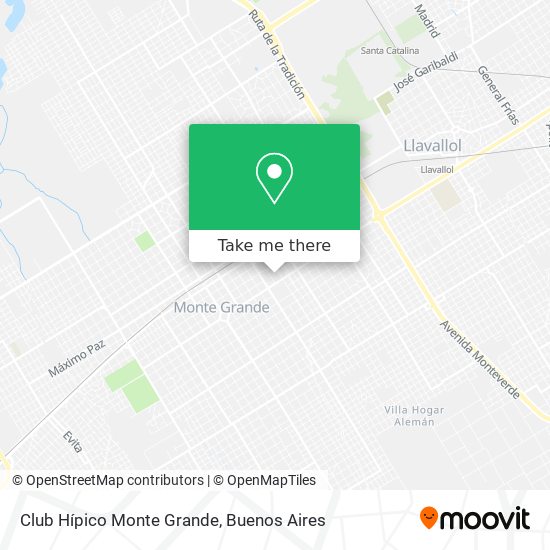 Mapa de Club Hípico Monte Grande