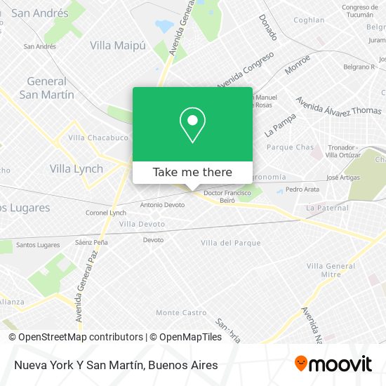 Mapa de Nueva York Y San Martín