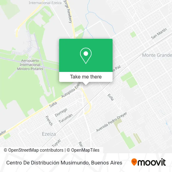 Mapa de Centro De Distribución Musimundo