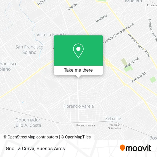 Mapa de Gnc La Curva