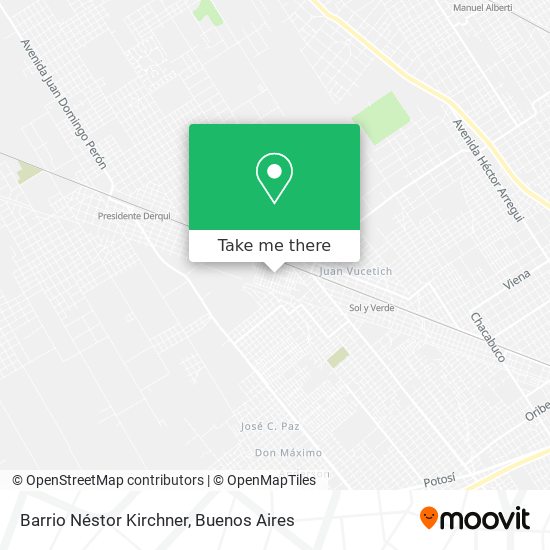 Barrio Néstor Kirchner map