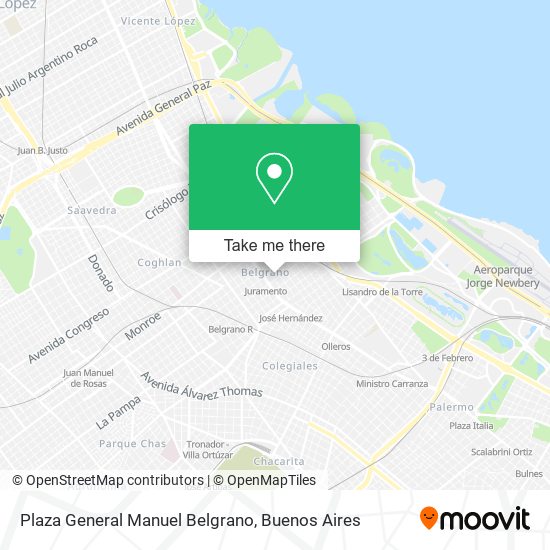Plaza General Manuel Belgrano map