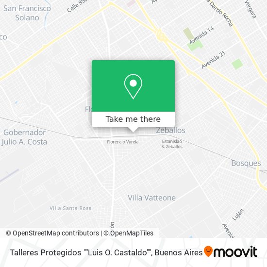Mapa de Talleres Protegidos ""Luis O. Castaldo""