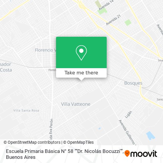 Escuela Primaria Básica N° 58 ""Dr. Nicolás Bocuzzi"" map