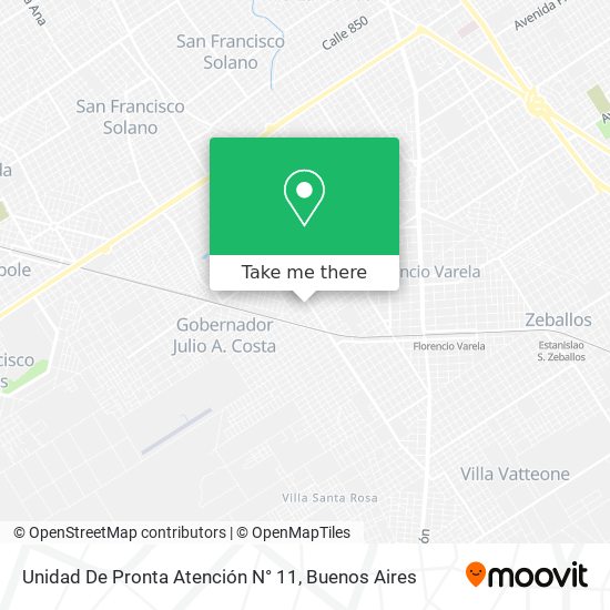 Unidad De Pronta Atención N° 11 map