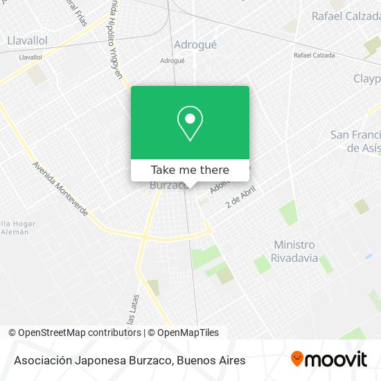Asociación Japonesa Burzaco map