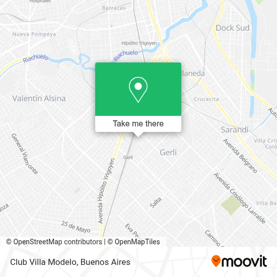 Club Villa Modelo map