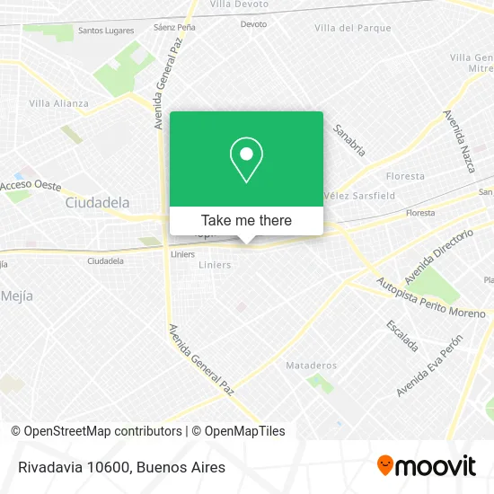 Rivadavia 10600 map