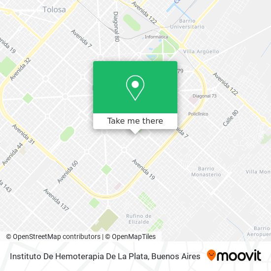 Instituto De Hemoterapia De La Plata map