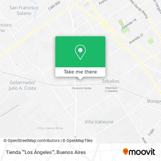 Tienda ""Los Ángeles"" map