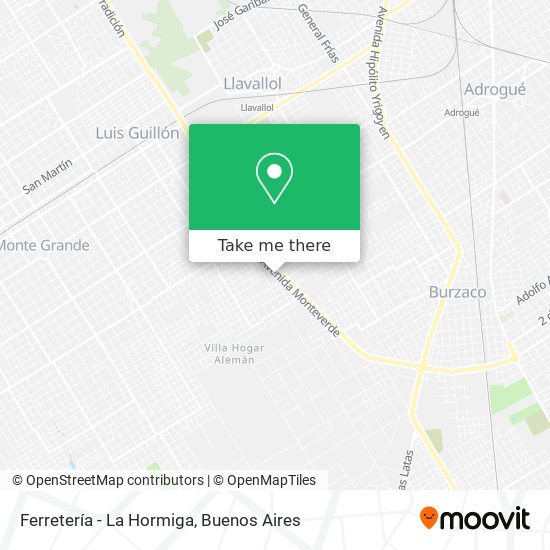 Ferretería - La Hormiga map