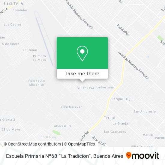 Mapa de Escuela Primaria Nº68 ""La Tradicion""