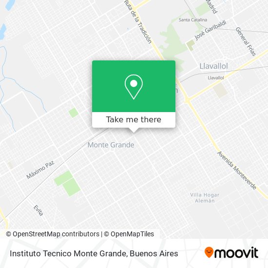 Instituto Tecnico Monte Grande map