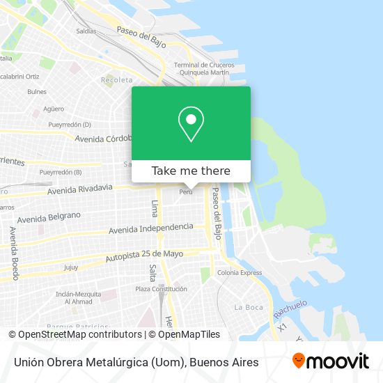 Unión Obrera Metalúrgica (Uom) map