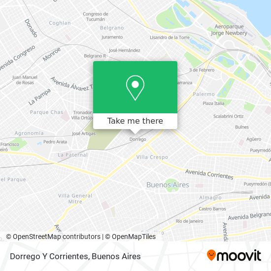 Dorrego Y Corrientes map
