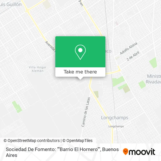 Mapa de Sociedad De Fomento: ""Barrio El Hornero""