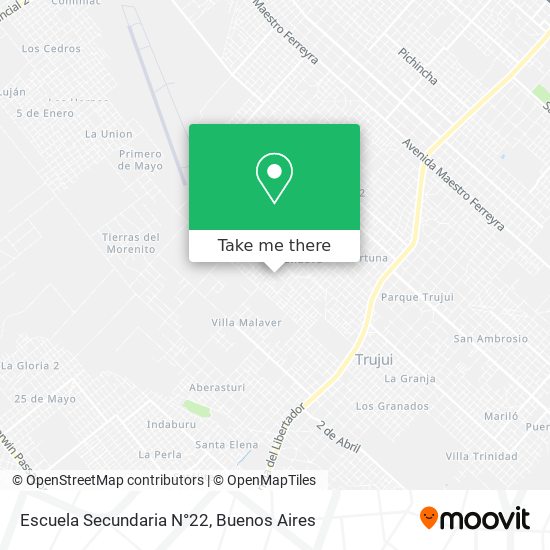 Escuela Secundaria N°22 map