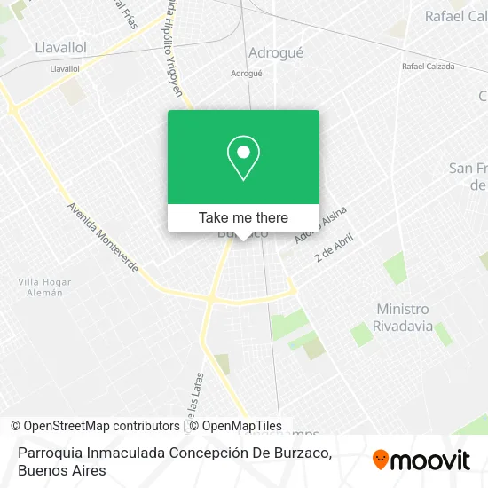 Mapa de Parroquia Inmaculada Concepción De Burzaco