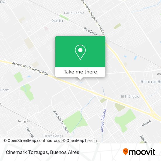 Cinemark Tortugas map