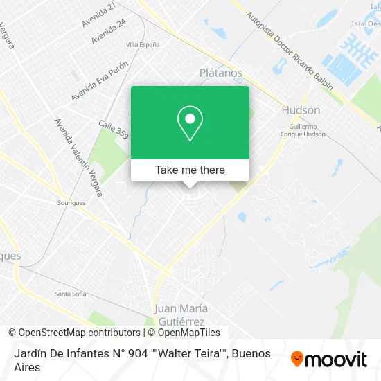 Mapa de Jardín De Infantes N° 904 ""Walter Teira""