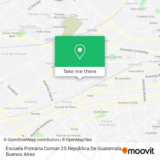 Escuela Primaria Común 25 República De Guatemala map