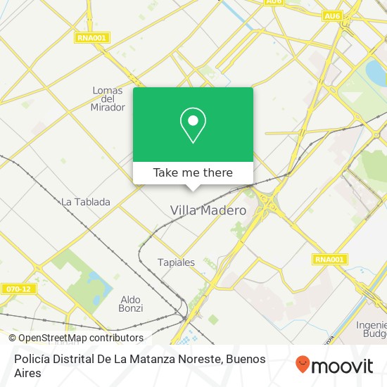 Policía Distrital De La Matanza Noreste map