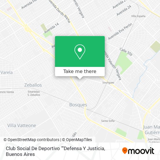 Mapa de Club Social De Deportivo ""Defensa Y Justicia
