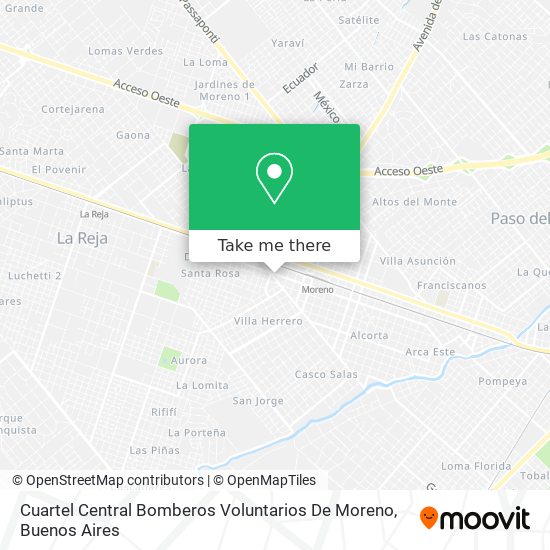 Cuartel Central Bomberos Voluntarios De Moreno map