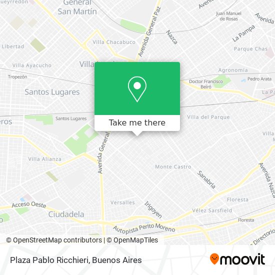 Plaza Pablo Ricchieri map