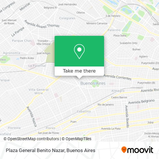 Plaza General Benito Nazar map