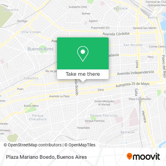 Mapa de Plaza Mariano Boedo