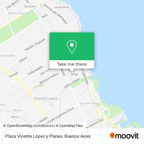 Plaza Vicente López y Planes map