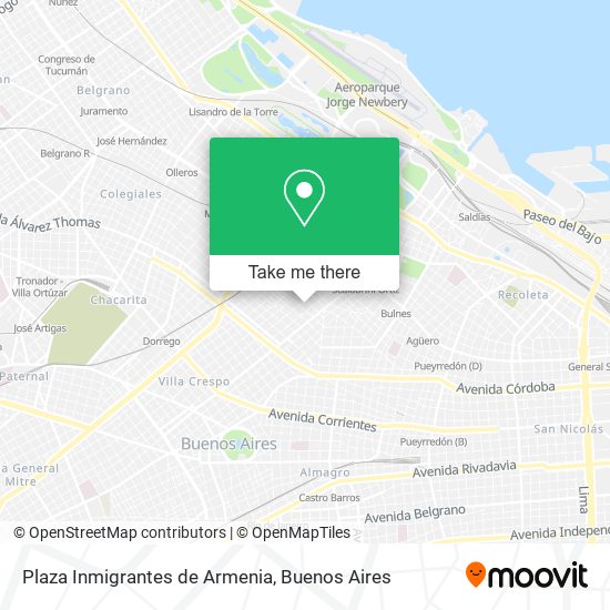 Plaza Inmigrantes de Armenia map