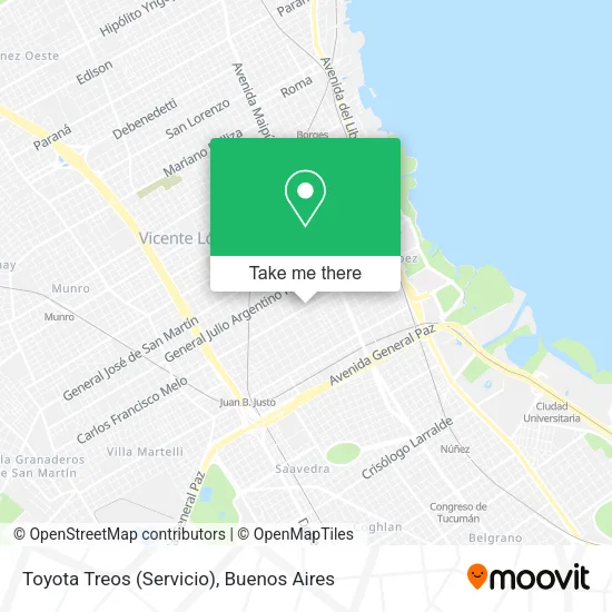 Mapa de Toyota Treos (Servicio)