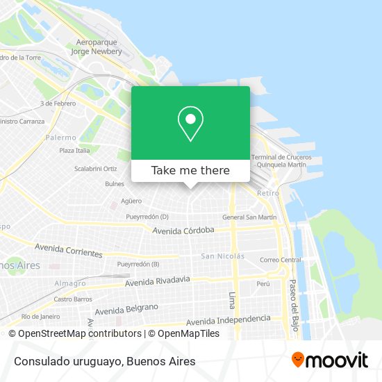 Consulado uruguayo map