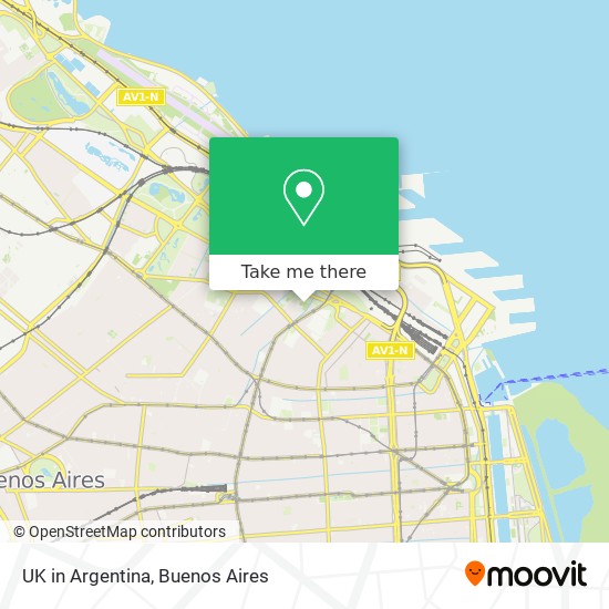 UK in Argentina map