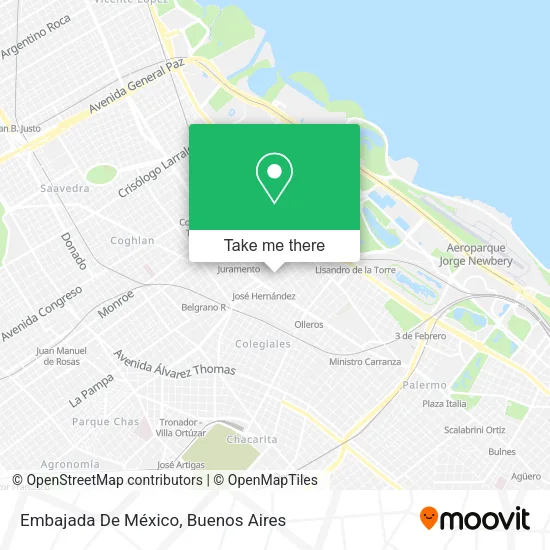 Embajada De México map