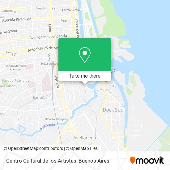 Centro Cultural de los Artistas map