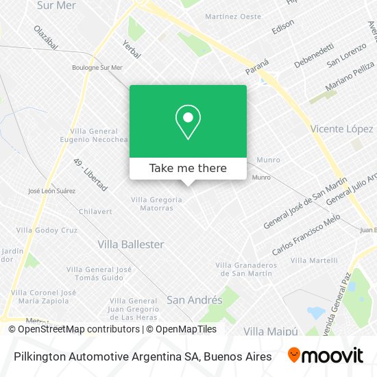 Pilkington Automotive Argentina SA map