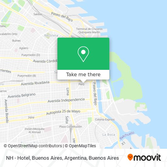 NH - Hotel, Buenos Aires, Argentina map