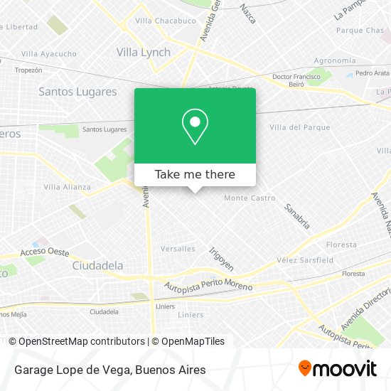 Garage Lope de Vega map