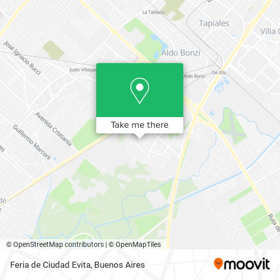 Feria de Ciudad Evita map